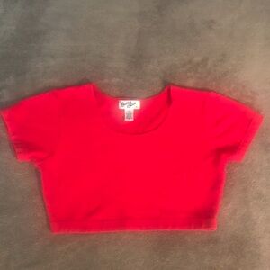Vintage Bright Red Cropped T-Shirt
